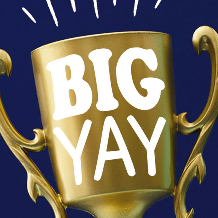 Hallmark Big Yay Gold Trophy Congratulations Card
