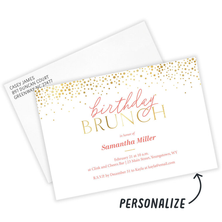 Hallmark Birthday Brunch Flat Birthday Invitation