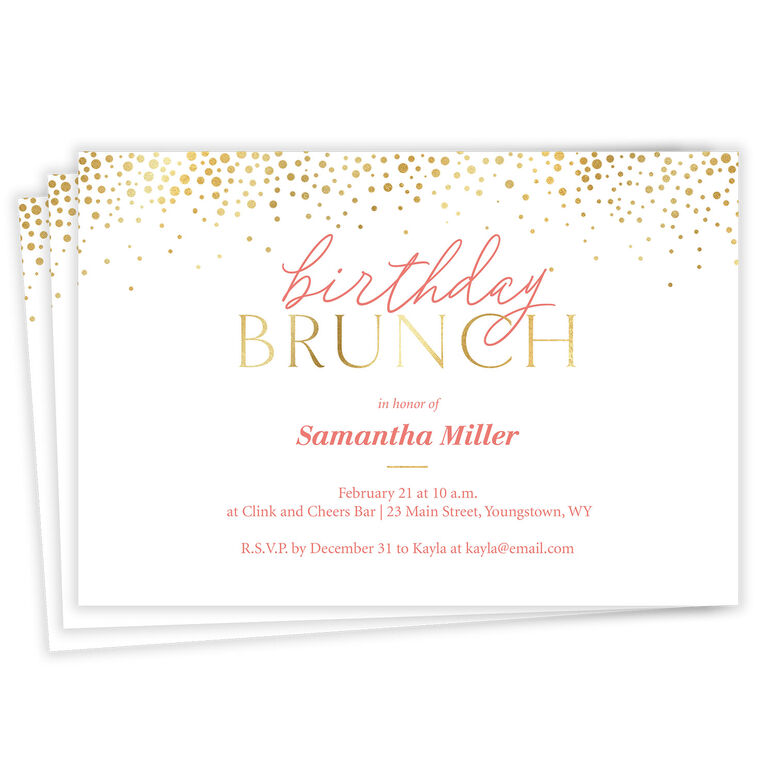 hallmark Birthday Brunch Flat Birthday Invitation