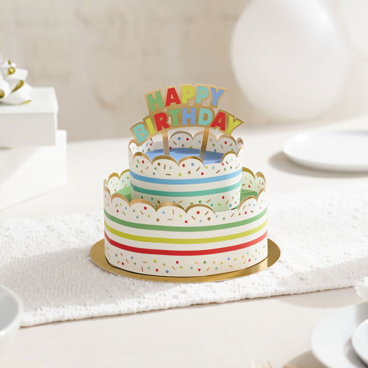 Hallmark Birthday Cake 3D Pop-Up Paper Party Decor