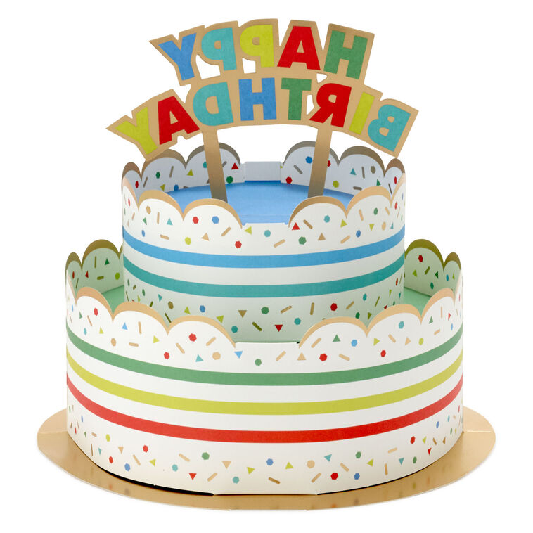 Hallmark Birthday Cake 3D Pop-Up Paper Party Decor
