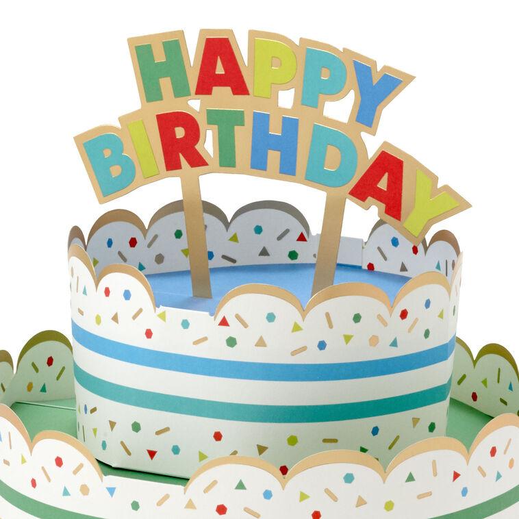 Hallmark Birthday Cake 3D Pop-Up Paper Party Decor