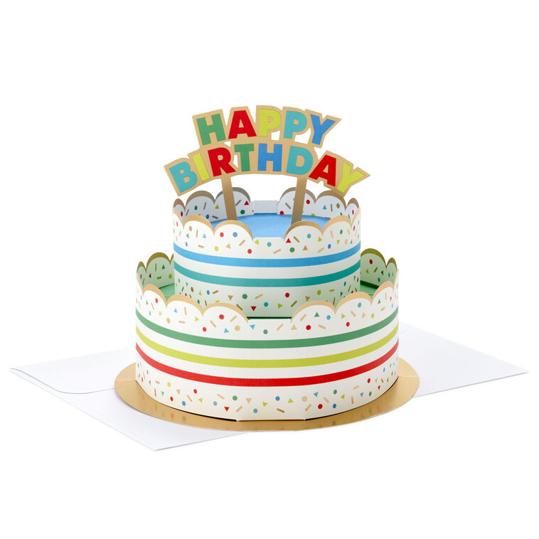 hallmark Birthday Cake 3D Pop-Up Paper Party Decor