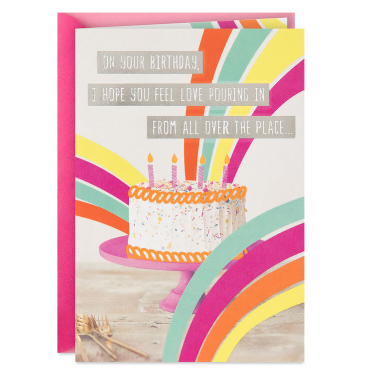 hallmark Birthday Cake and Rainbows Birthday Card