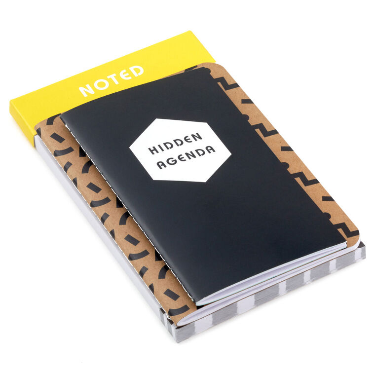 Hallmark Black And White Notebook And Memo Pad Set