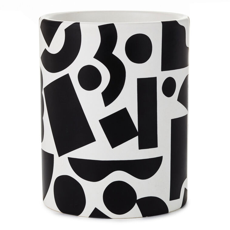 Hallmark Black And White Round Pencil Caddy