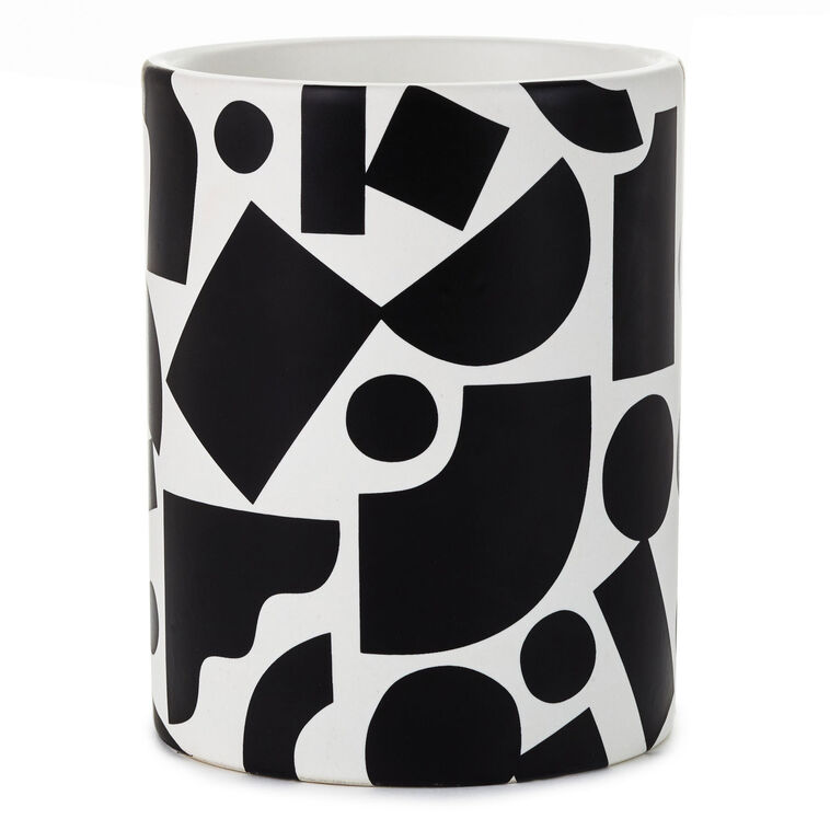 hallmark Black and White Round Pencil Caddy