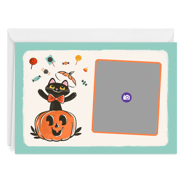 Hallmark Black Cat Surprise Custom Halloween Card
