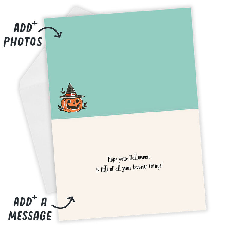 Hallmark Black Cat Surprise Custom Halloween Card