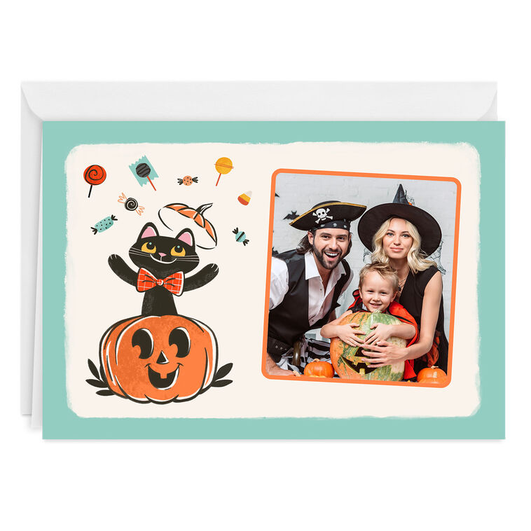 hallmark Black Cat Surprise Custom Halloween Card