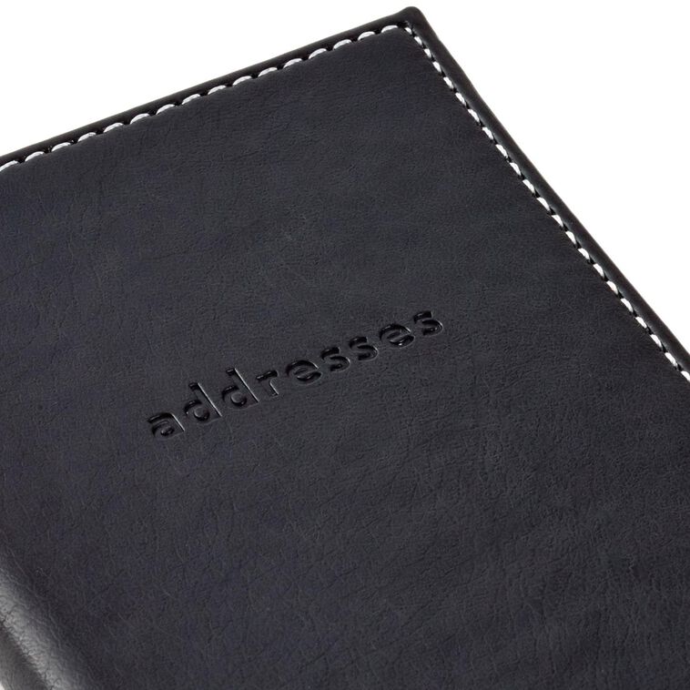 Hallmark Black Faux Leather Slim Address Book