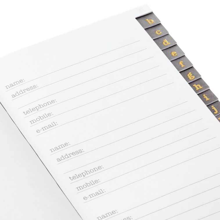 Hallmark Black Faux Leather Slim Address Book
