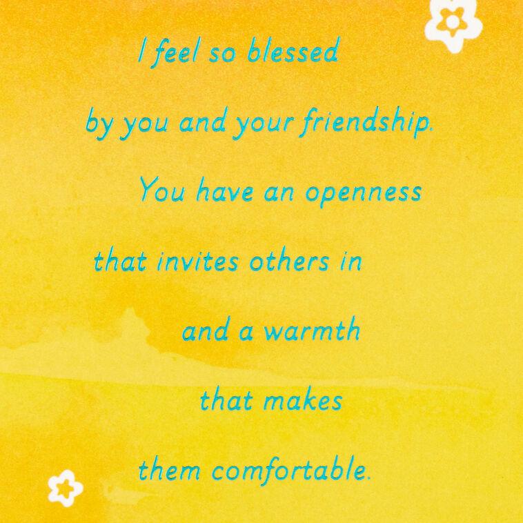 Hallmark Blessed By Your Friendship Birthday Card
