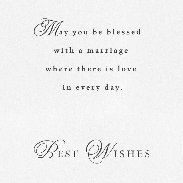 Hallmark Blessings And Best Wishes Wedding Card