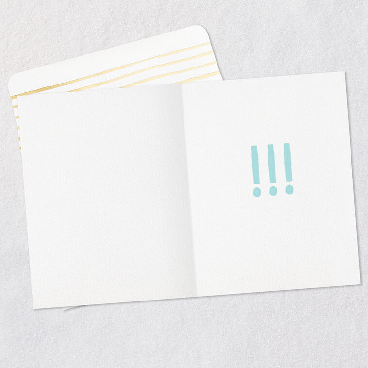 Hallmark Blue And Green Blank Thank-You Card