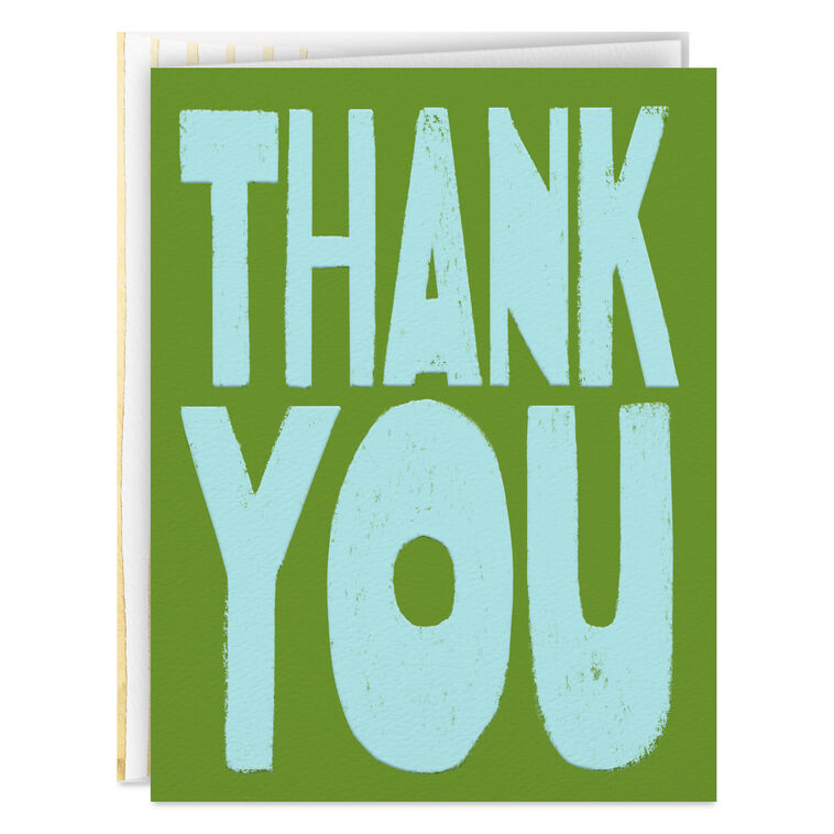 hallmark Blue and Green Blank Thank-You Card