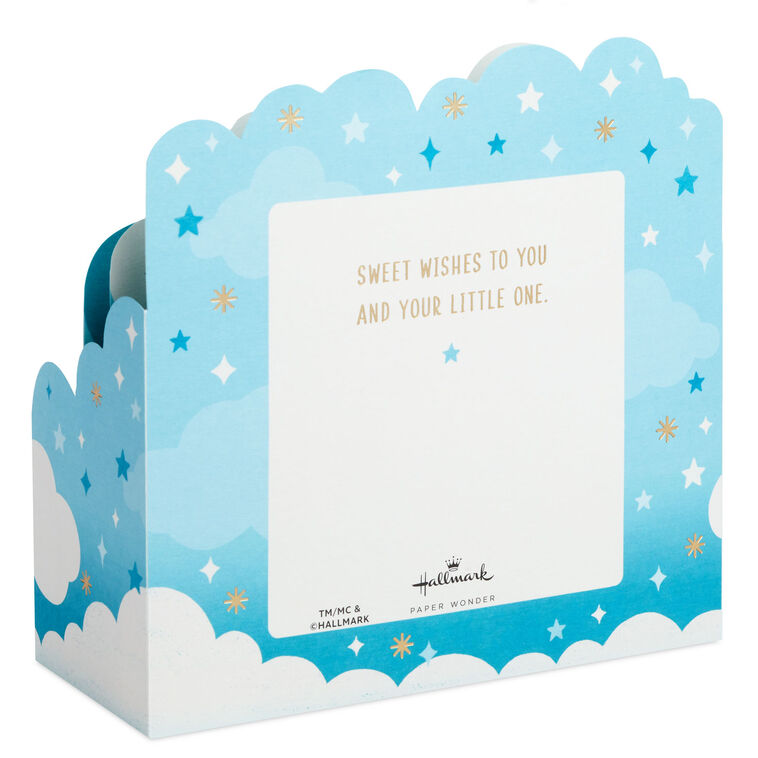 Hallmark Blue Balloons 3D Pop-Up New Baby Boy Card