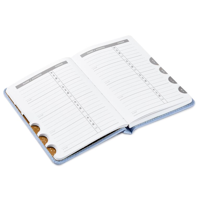 Hallmark Blue Chambray Address Book