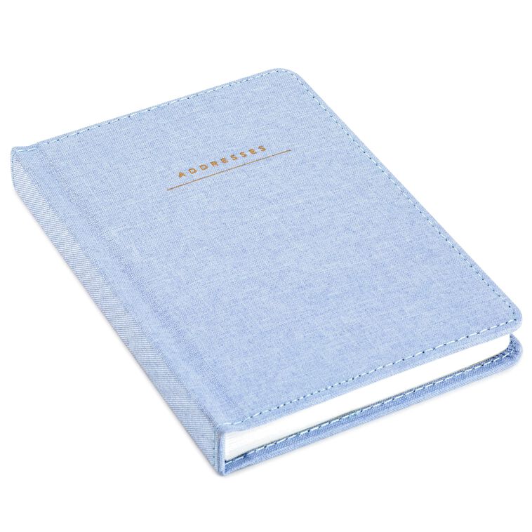 hallmark Blue Chambray Address Book
