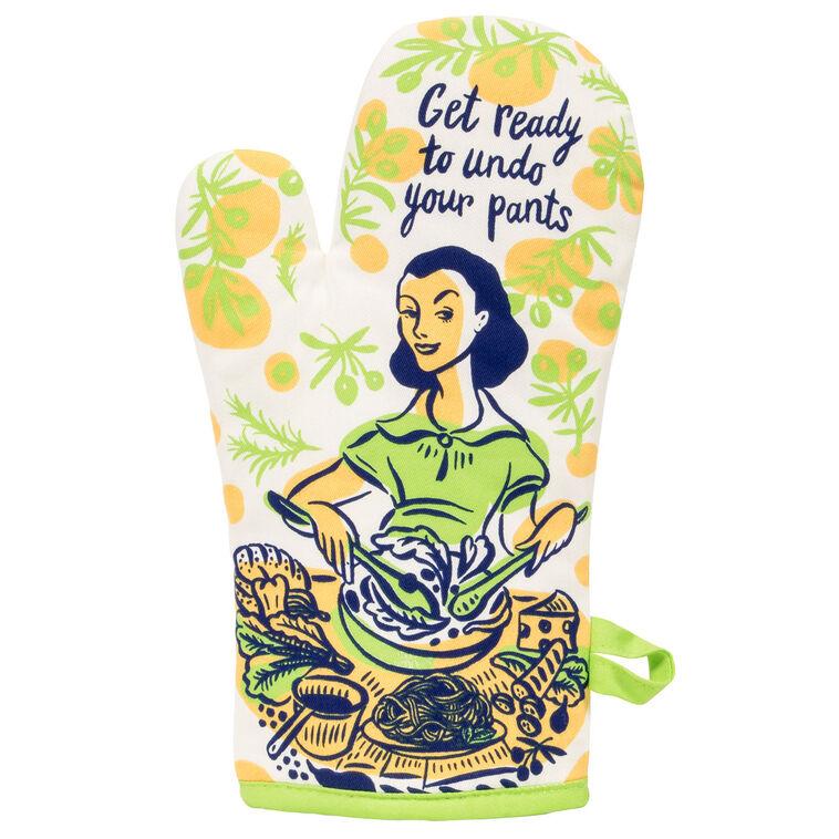hallmark Blue Q Undo Your Pants Funny Oven Mitt
