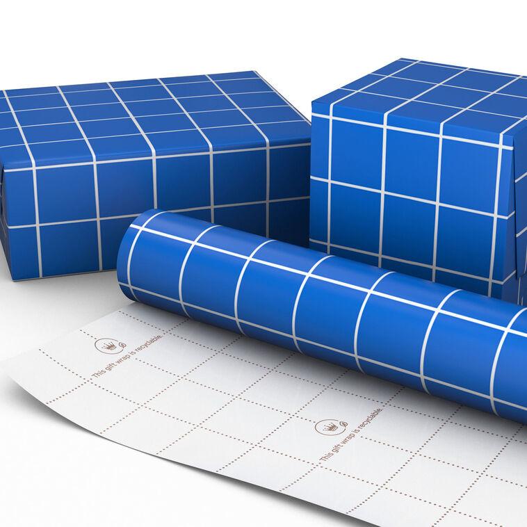Hallmark Blue Tiles Wrapping Paper 20 Sq. Ft