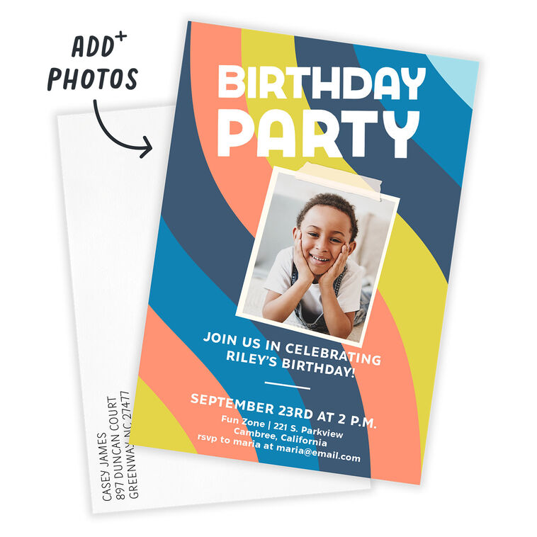 Hallmark Blue Waves Birthday Invitation
