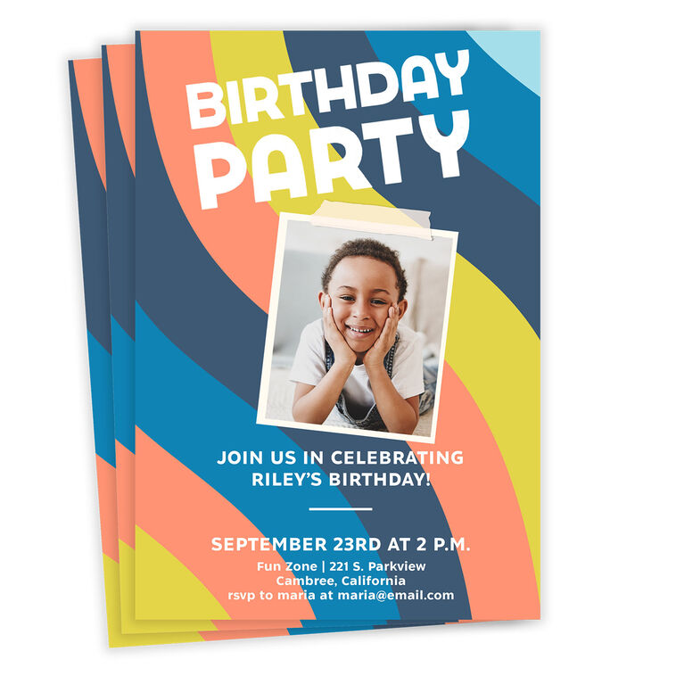 hallmark Blue Waves Birthday Invitation