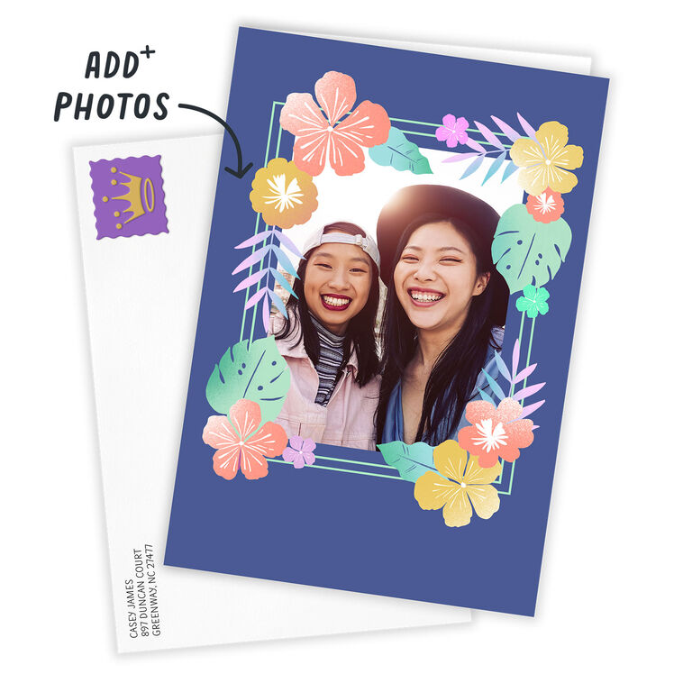 Hallmark Bold And Bright Floral Frame Custom Card