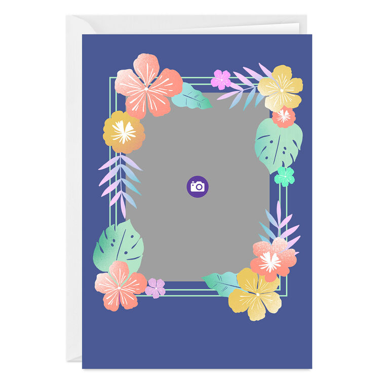Hallmark Bold And Bright Floral Frame Custom Card