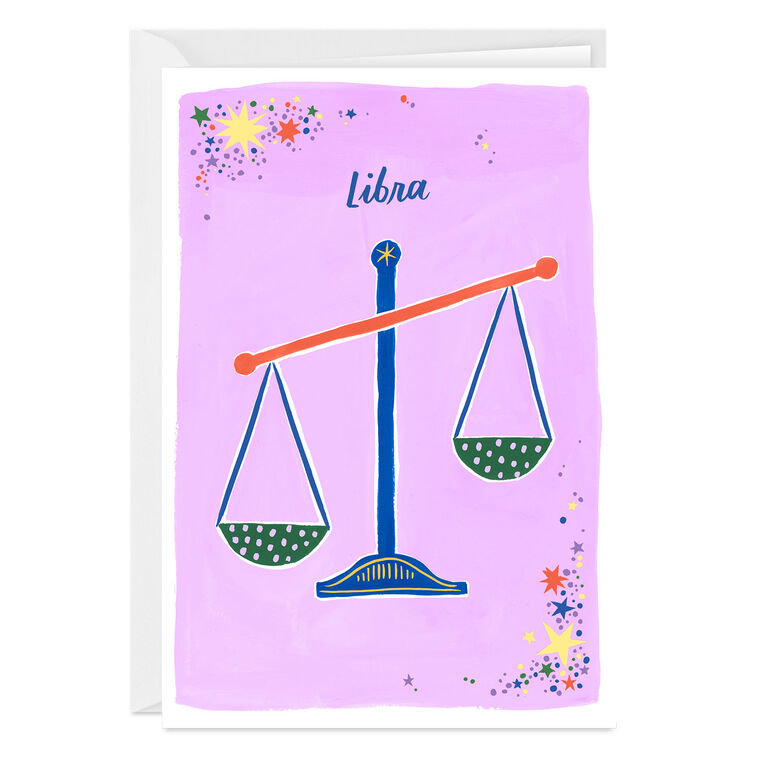 hallmark Bold and Bright Libra Zodiac Custom Card