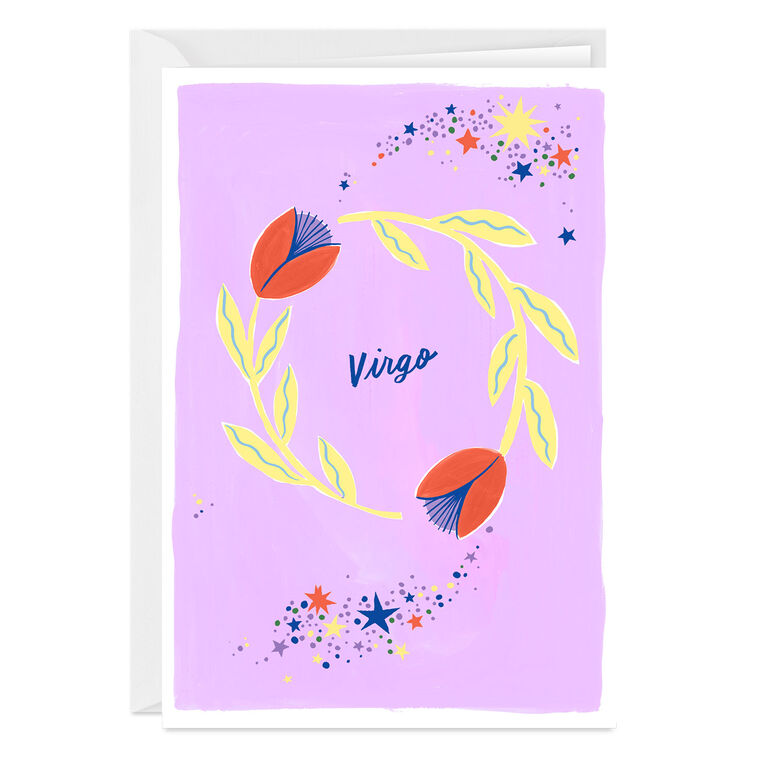 hallmark Bold and Bright Virgo Zodiac Custom Card