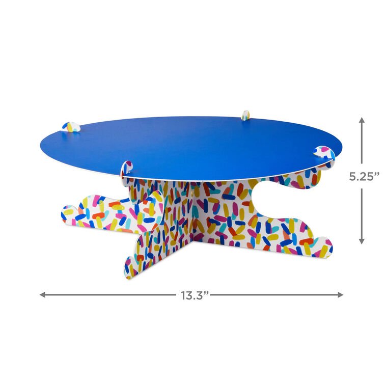 Hallmark Bold Blue And Confetti Cake Stand