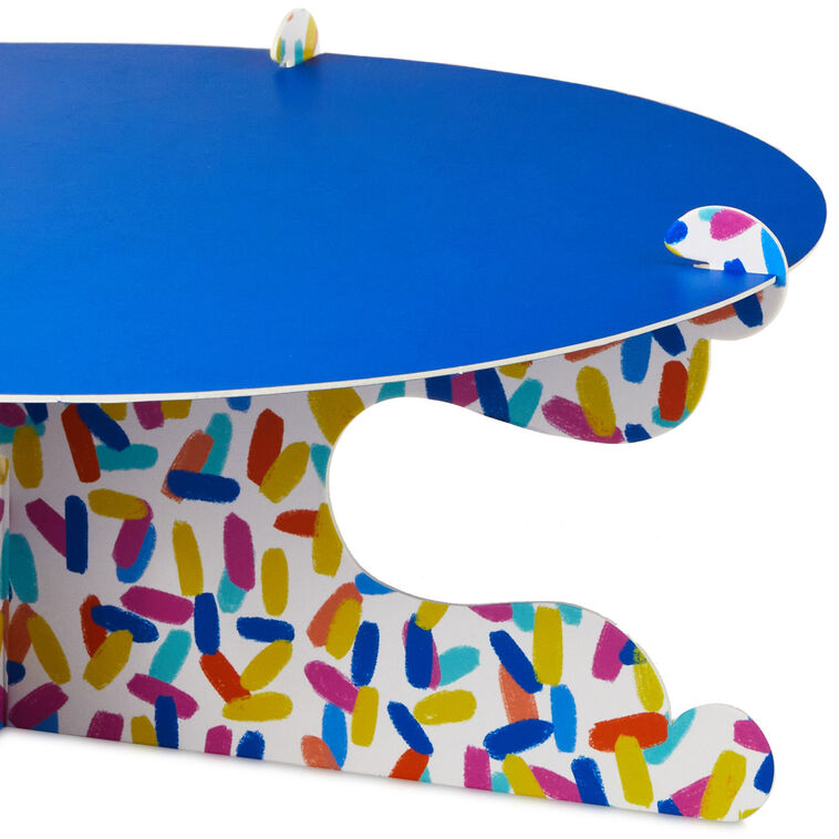 Hallmark Bold Blue And Confetti Cake Stand