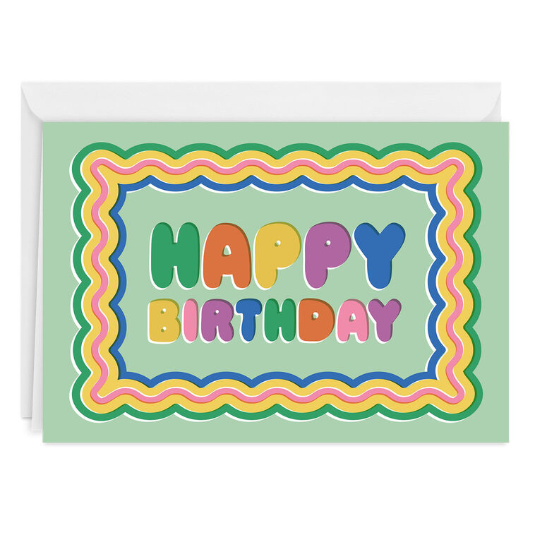 hallmark Bold Bubble Ripples Custom Birthday Card