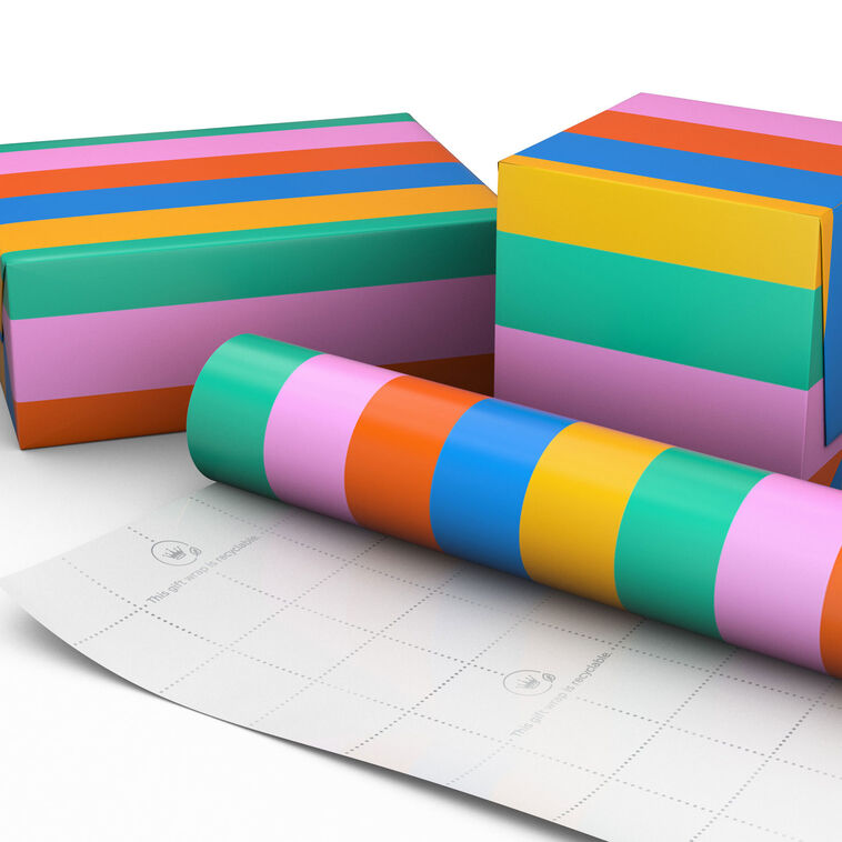 Hallmark Bold Stripes Wrapping Paper 20 Sq. Ft