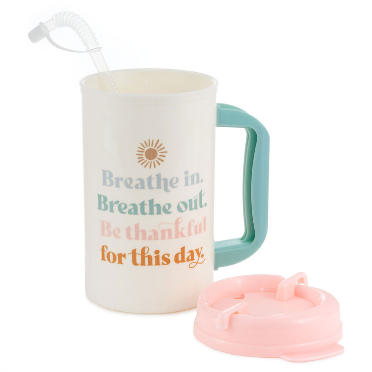 Hallmark Breathe And Be Thankful Water Jug 36 Oz