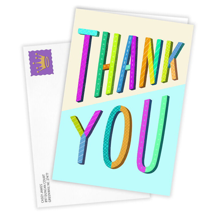 Hallmark Bright And Bold Custom Thank-You Card