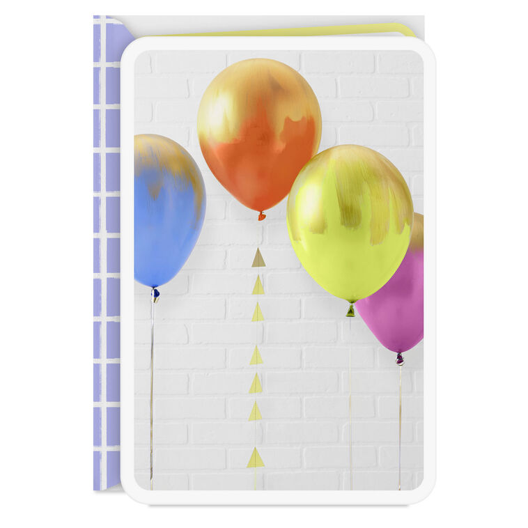 hallmark Bright Balloons Blank Card