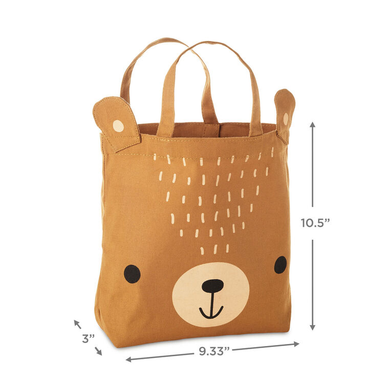 Hallmark Brown Bear Fabric Gift Bag