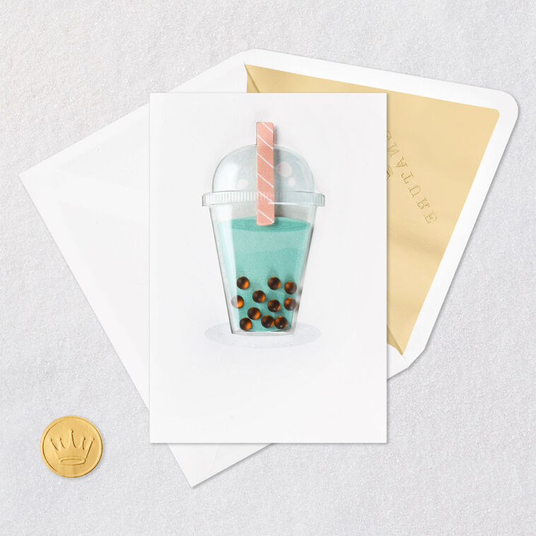 Hallmark Bubble Tea Blank Card