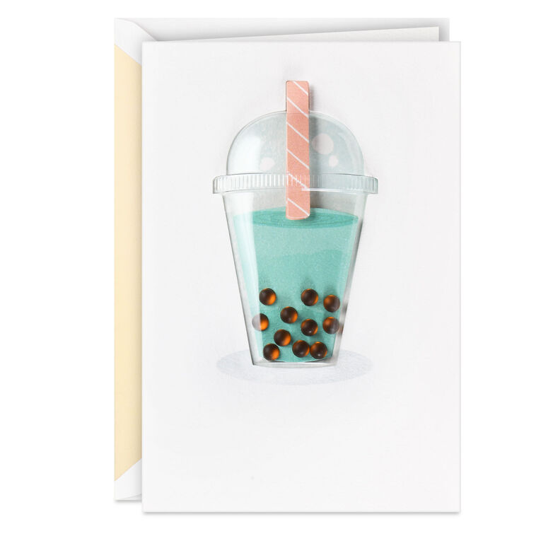 hallmark Bubble Tea Blank Card