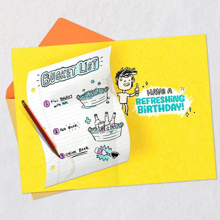 Hallmark Bucket List Funny Birthday Card