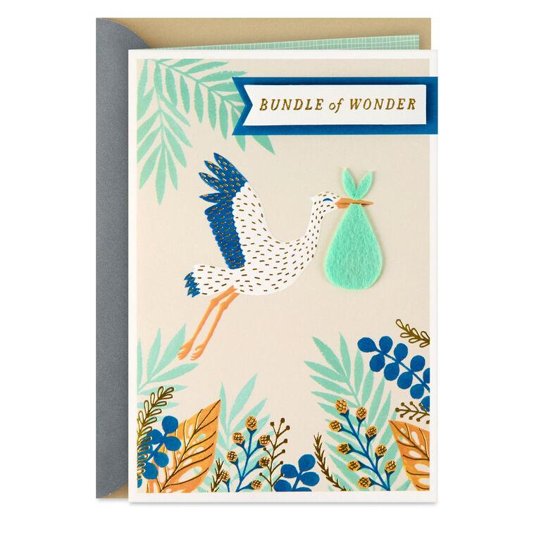 hallmark Bundle of Wonder New Baby Boy Card