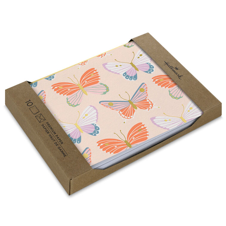 hallmark Butterfly Pattern Blank Notes Pack of 10