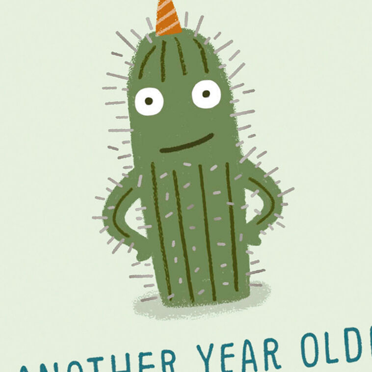 Hallmark Cactus Looking Sharp Funny Birthday Card