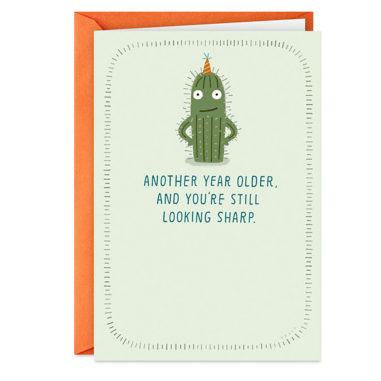 hallmark Cactus Looking Sharp Funny Birthday Card