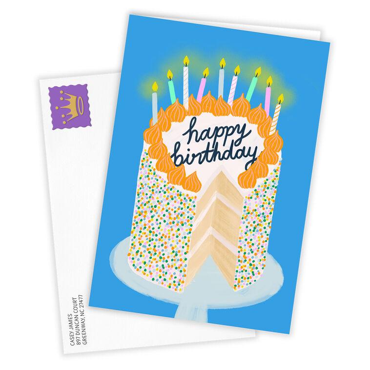 Hallmark Cake And Candles Custom Birthday Card