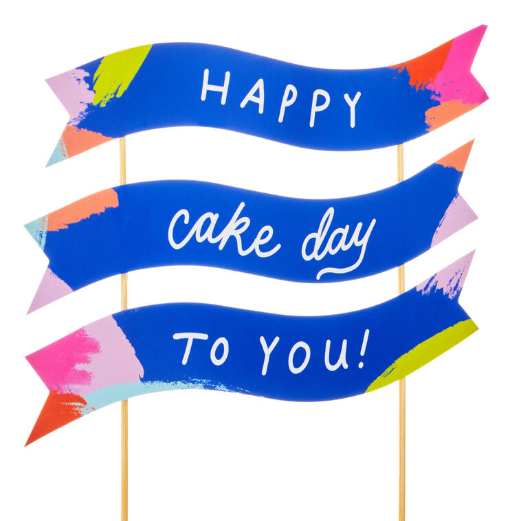 Hallmark Cake Day Banner Birthday Cake Topper