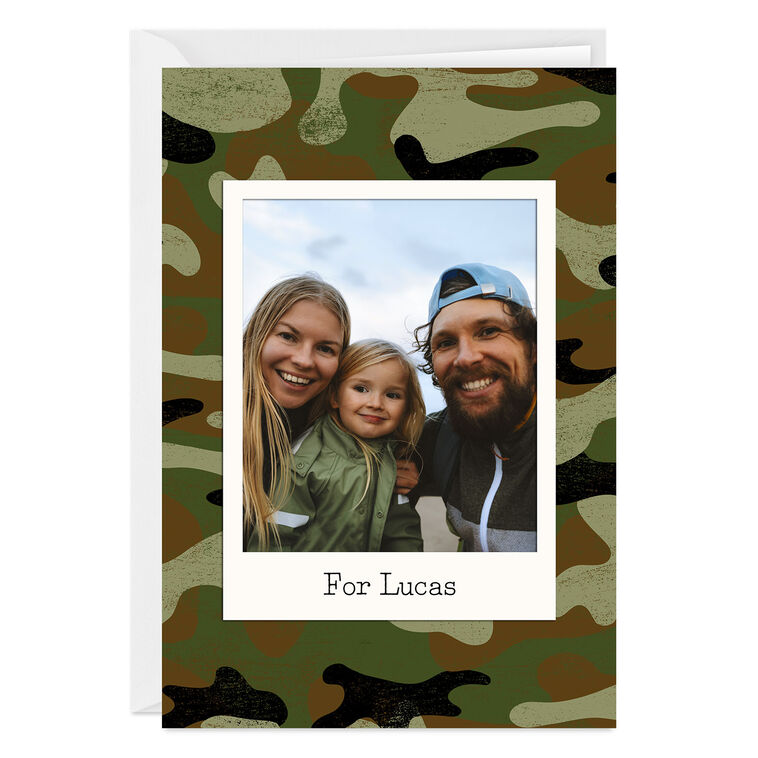 hallmark Camo Design Custom Card