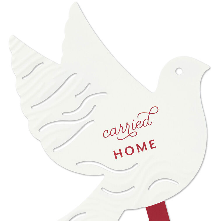 Hallmark Carried Home Dove Garden Stake 10"